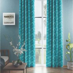 Bianca D`ROMANIO Green Faux Silk 9 Ft. Long Door Curtain - Set of 2-picture-26