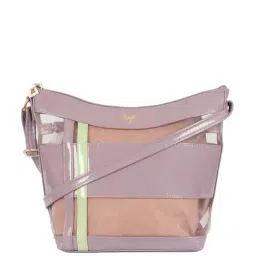 Baggit Purple Solid Medium Sling Handbag-image-5