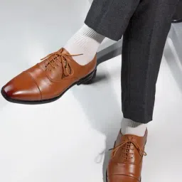 Alberto Torresi Men's Tan Oxford Shoes-image-47