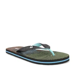 United Colors of Benetton Men's Black & Green Flip Flops image 1