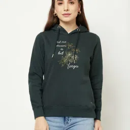 Crimsoune Club Green Printed Hoodie image 1