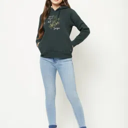 Crimsoune Club Green Printed Hoodie image 5