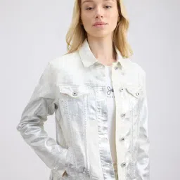 Pepe Jeans Coating Full Sleeve Stretch Denim Jacket image 4