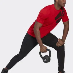 Adidas Red Regular Fit Printed Sports T-Shirt image 4