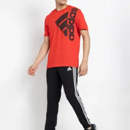 Adidas Red Regular Fit Printed Sports T-Shirt image 3