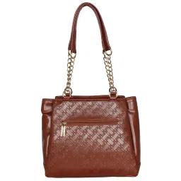 Esbeda Tan Textured Medium Shoulder Handbag image 3
