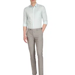 Arrow Light Sky Cotton Slim Fit Printed Shirt image 5