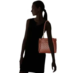 Esbeda Tan Textured Medium Shoulder Handbag image 2