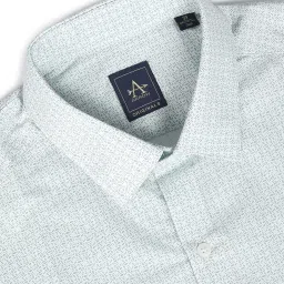 Arrow Light Sky Cotton Slim Fit Printed Shirt image 4