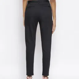 Rooted Black Regular Fit Flat Front Trousers image 2