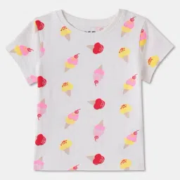 R&B Kids White Printed Regular Fit T-Shirt-picture-47