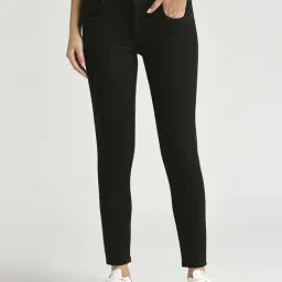 Pepe Jeans Black Mid Rise Jeans-image-74