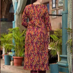 Bholukart Girls Floral Printed Regular Kurta with Trousers & With Dupatta image 4