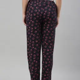 Kryptic Navy & Blue Printed Pure Cotton Elasticated Waist Band Regular Fit Pyjamas - Pack of 2 image 2