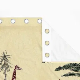 SEJ by Nisha Gupta Cream Polyester 9 Ft. Long Door Curtain - Set of 2 image 3