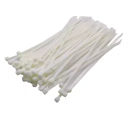 IB BASICS Cable Ties PVC White 200 x 2.5 mm (Pack of 100) image 3