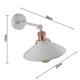 Homesake White Edison Cone Shade Wall Lamp - Set of 1 image 4