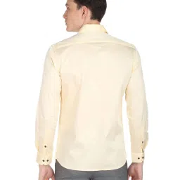 Arrow Light Yellow Cotton Slim Fit Shirt image 2