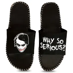 Pampy Angel Men's Jet Black Casual Slides image 3