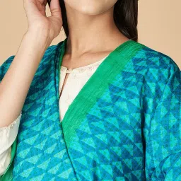 Fabindia Blue Printed Dupatta image 3