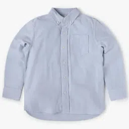 GAP Boys Blue Cotton Solid Shirt-image-86