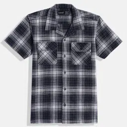 Cavio Boys Navy Cotton Checks Shirts-picture-22