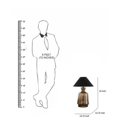 kapoor lamp shades Kapoor E Illuminations Golden Glass Table Lamp - Set of 1 image 5