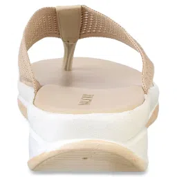 Walkway Women's Beige Thong Wedges image 5