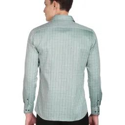 Arrow Green Cotton Slim Fit Checks Shirt image 2