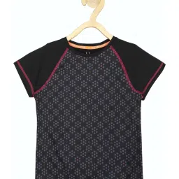 allen solly junior Allen Solly Kids Black Printed T-Shirt image 1