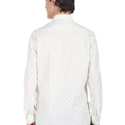 Arrow Light Green Cotton Slim Fit Printed Shirt image 2