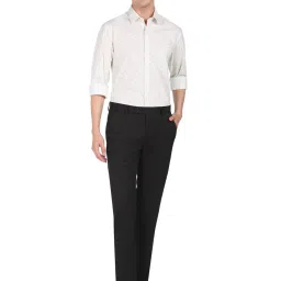 Arrow Light Green Cotton Slim Fit Printed Shirt image 5