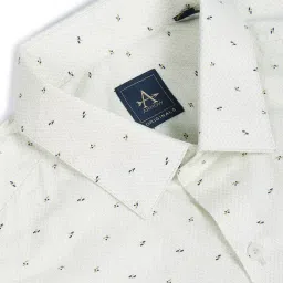 Arrow Light Green Cotton Slim Fit Printed Shirt image 4