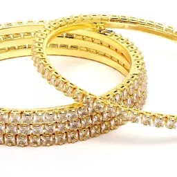 T4 JEWELS 4 Piece American Diamond Bangles image 3