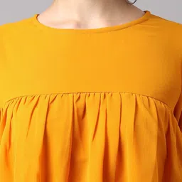 CORSICA Bell Sleeve Georgette Empire Crop Top image 5