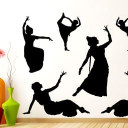 LANSTICK Black Bharatham Steps Self Adhesive Bharatham Steps Wall Sticker-picture-13