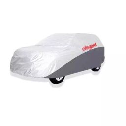 Elegant White & Grey Water Resistant Car Body Cover for Datsun Redi Go-picture-9