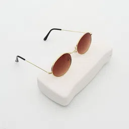PELLE LUXUR Women Round Sunglasses with UV Protected Lens PL25GS194-image-0