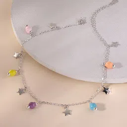 TOUCH925 Silver Artificial Beaded Anklet-picture-57