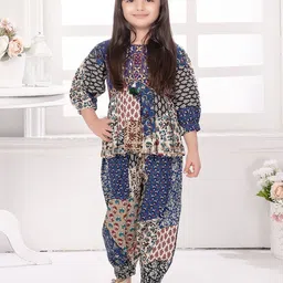 Tiny Kingdom Girls Printed Dhoti Pants-picture-27