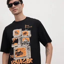 The Roadster Life Co. Printed Pure Cotton Relaxed Fit T-shirt-picture-27