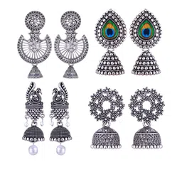 Sangria Silver-Plated Alloy Earrings-picture-33