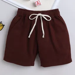 BAATCHEET Cotton Corduroy Solid Shorts - Maroon-image-97