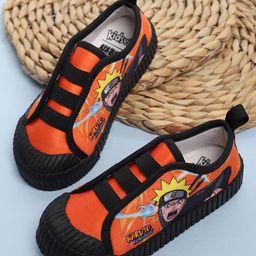 Kidsville Naruto Featuring Character Designed Slip On Shoes - Black & Orange-picture-20