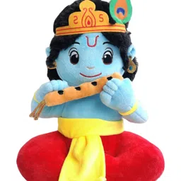 AURBO Baby Lord Krishna Mantra Chanting Musical Soft Plush Toy for Kids (Height 30 cm)-picture-24