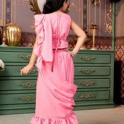 BAESD Girls Embellished Ready to Wear Lehenga & Blouse With Dupatta image 4