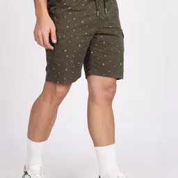 24 Street Printed Cotton Mid-Rise Cargo Shorts image 5
