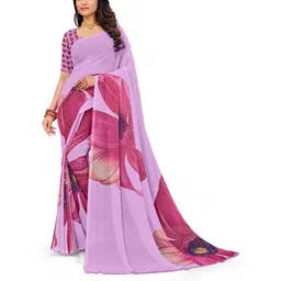 PARVOTSAV Purple Polyester Saree-picture-31