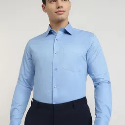 Raymond Pure Cotton Contemporary Fit Cutaway Collar Formal Shirt-picture-37