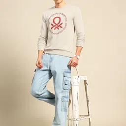 United Colors of Benetton Brand Logo Printed Sweatshirt image 4